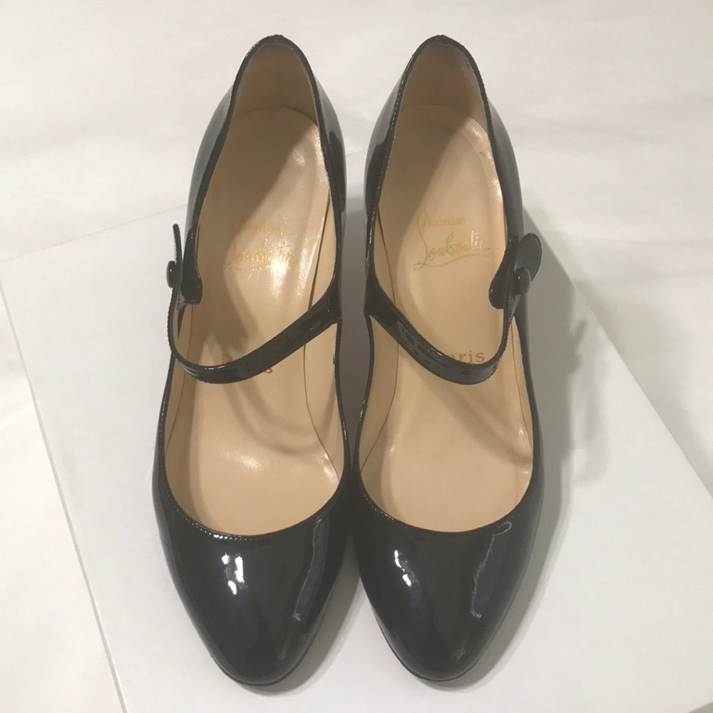 Christian Louboutin Black Kitten Heel Shoes